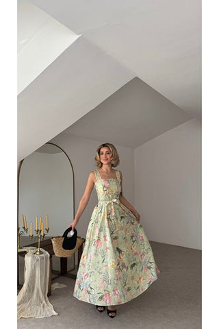 Florast Elbise - Yeşil - EUU3207