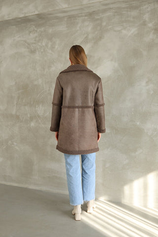 Torba Cepli Oversize Kürklü Kaban