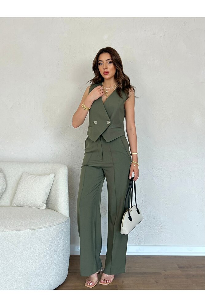 Astarlı Fletolu Kolsuz Kadın Yelek