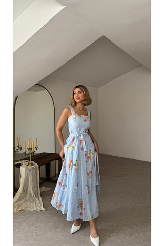 Flora Elbise - Mavi - EU3207