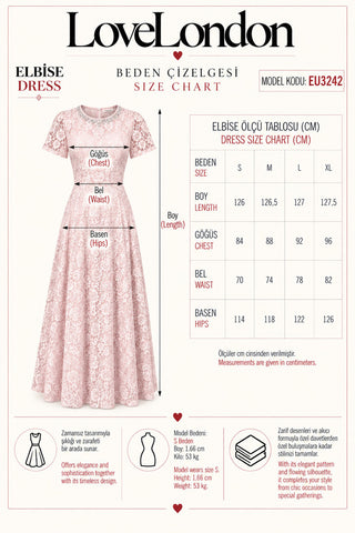 Tasarım Nazenin Elbise - Kırmızı - EU3242