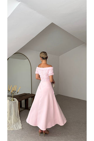 Premium Celine Elbise - Pembe - EU3249