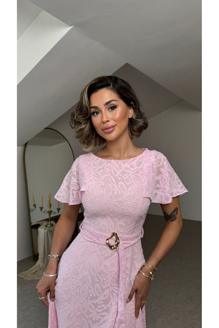Bahar Esintisi Elbise - Pembe - EU3231