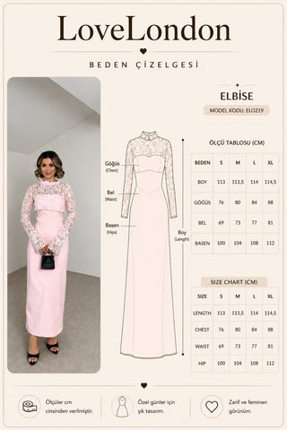 Grace Dantel Detaylı Midi Elbise - Kahverengi - EU3219