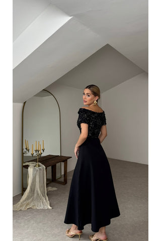 Premium Celine Elbise - Siyah - EU3249