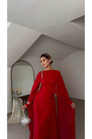 Parla Elbise - Kırmızı - EU3259