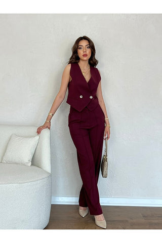 Biyeli Geniş Paça Pantolon