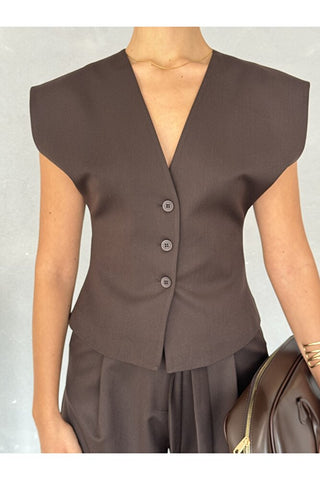 Kolsuz Kuplu Yelek Pantolon Günlük Şık Özel Gün Kadın Takım