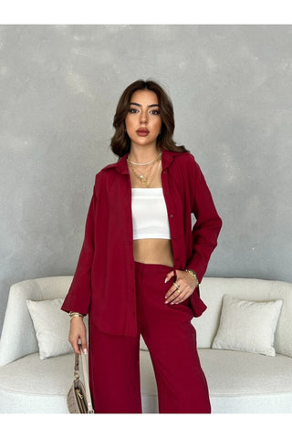 Oversize Modal Kadın Gömlek