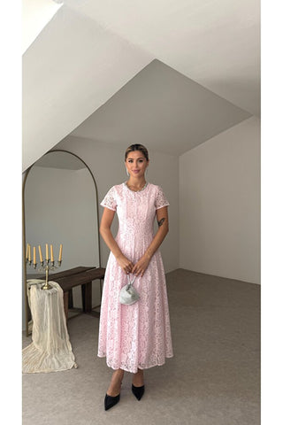 Tasarım Nazenin Elbise - Pembe - EU3242