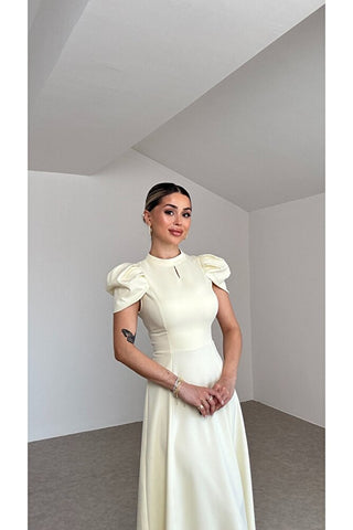 Aura Maksi Elbise - Sarı - EU3194