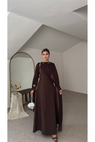 Parla Elbise - Kahverengi - EU3259