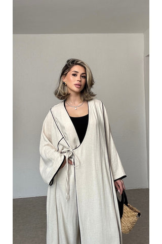 BİYELİ KİMONOLU PANTOLON TAKIM - EU2141 - BEJ