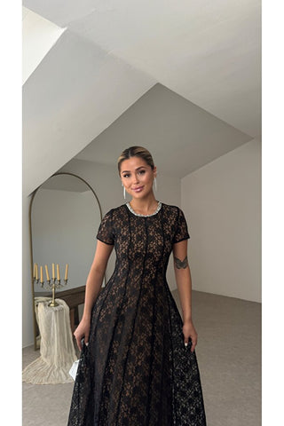 Tasarım Nazenin Elbise - Siyah - EU3242