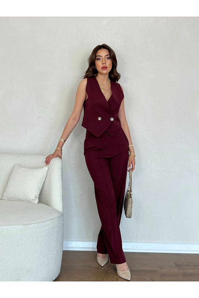 Astarlı Fletolu Kolsuz Kadın Yelek