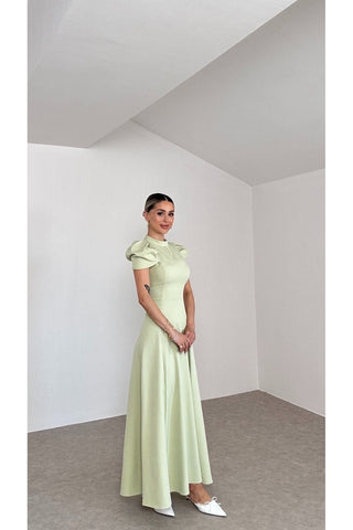 Aura Maksi Elbise - Yeşil - EU3194