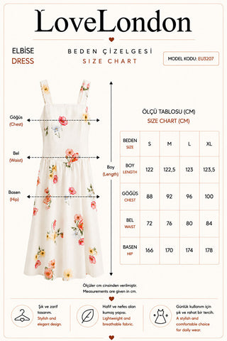 Florast Elbise - Beyaz - EUU3207