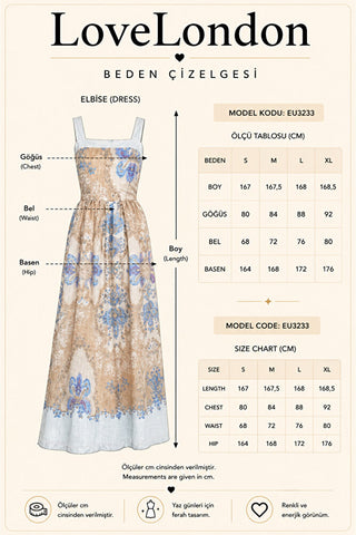 Vintage Desenli Askılı Maxi Elbise - Yeşil - EU3233