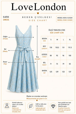 Elegant Midi Elbise - Mürdüm -  EU3224