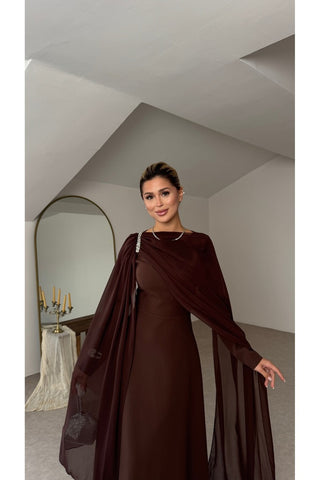 Parla Elbise - Kahverengi - EU3259