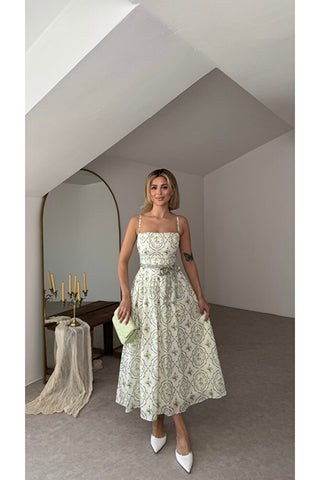 Lalina Elbise - Yeşil - EU3240