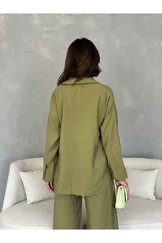 Oversize Modal Kadın Gömlek