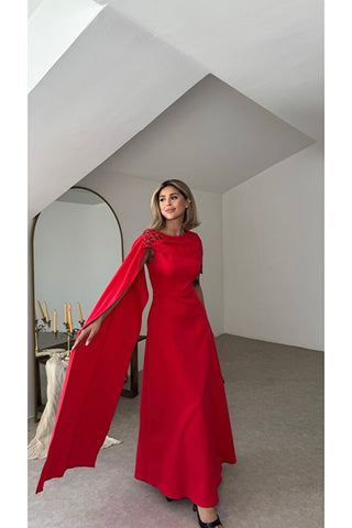Premium Liora Elbise - Kırmızı - EU3252