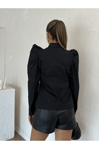 Omuz Detaylı Yakalı Kadın Günlük Şık Gömlek