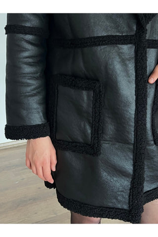 Torba Cepli Oversize Kürklü Kaban