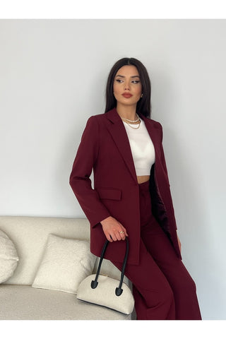 Kapak Detaylı Kadın Blazer Ceket