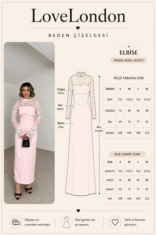 Grace Dantel Detaylı Midi Elbise - Siyah - EU3219