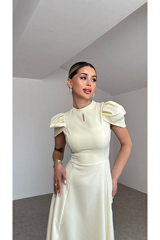 Aura Maksi Elbise - Sarı - EU3194