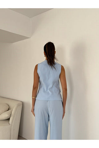 Apoletli Kadın Yelek Pantolon Takım