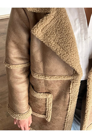 Torba Cepli Oversize Kürklü Kaban