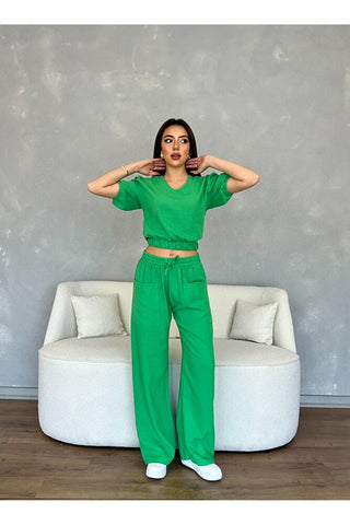 Bluz Pantolon Cepli Kadın Takım