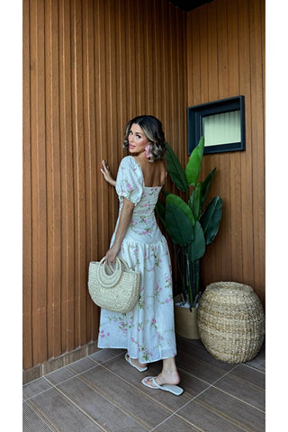 Fiora Maxi Elbise - EKRU- EU3209