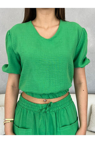 Bluz Pantolon Cepli Kadın Takım