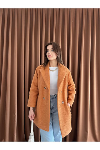 Oversize Kruvaze Buklet Kaban