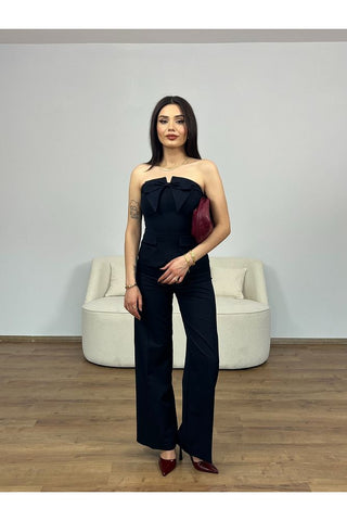 Cepli Önü Fiyonlu Straplez Takım