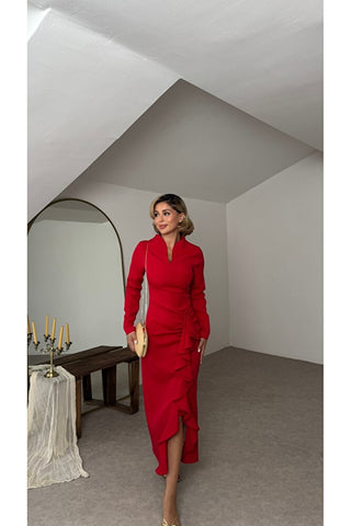 Alessa Elbise - Kırmızı - EU3257
