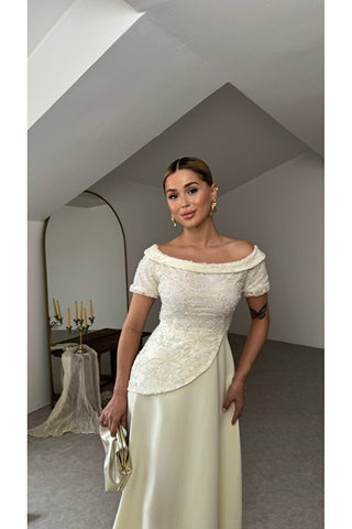 Premium Celine Elbise - Sarı - EU3249