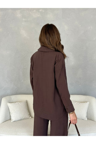 Oversize Modal Kadın Gömlek