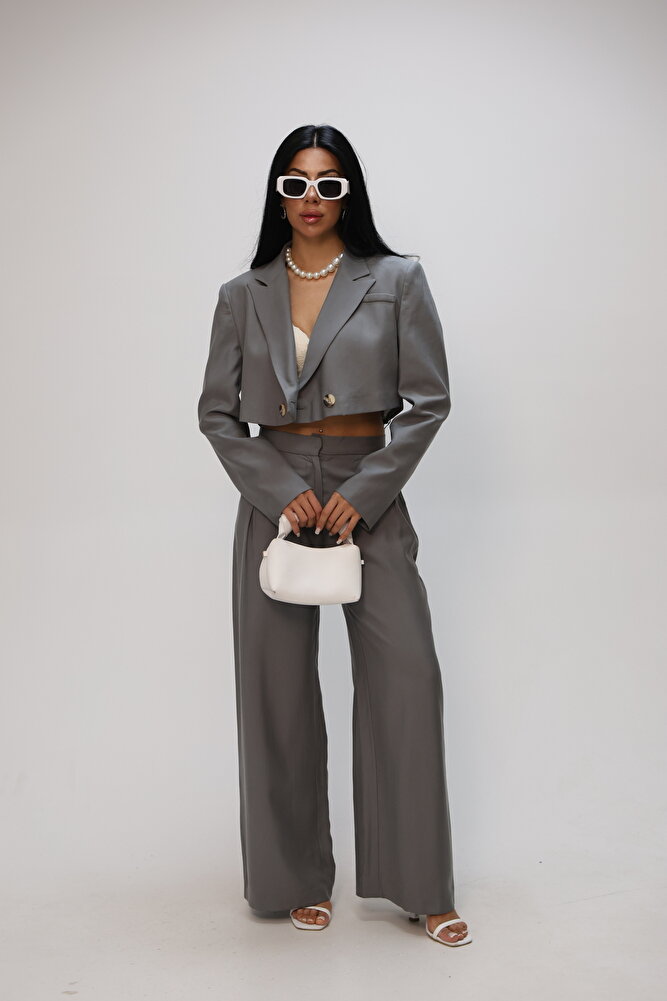 Astarlı Crop Vatkalı Kadın Ceket