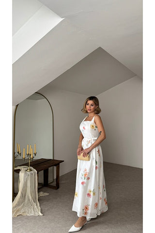 Flora Elbise - Beyaz - EU3207