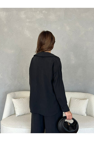 Oversize Modal Kadın Gömlek
