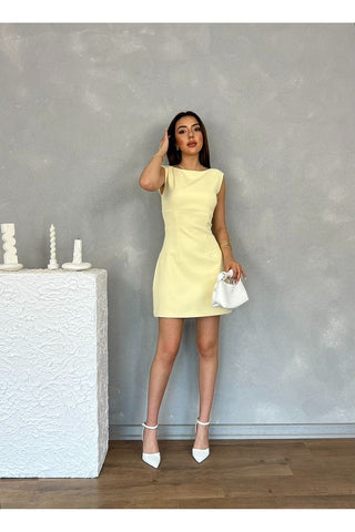 Belden Oturtmalı Mini Günlük Özel Gün Mezuniyet After Kadın Elbise