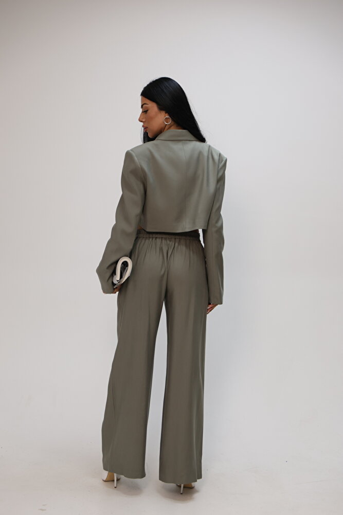 Astarlı Crop Vatkalı Kadın Ceket