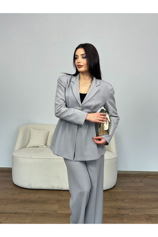 Belden Oturtmalı Uzun Kollu Ceket