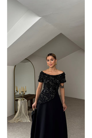 Premium Celine Elbise - Siyah - EU3249