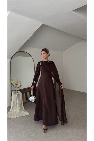 Parla Elbise - Kahverengi - EU3259
